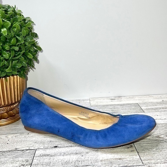 J. Crew Women’s Cece Suede Ballet Flat Made in Italy in Cobalt Blue Size 6.5 - Picture 1 of 16